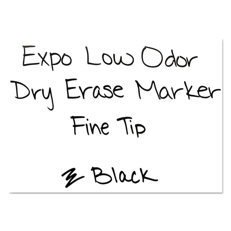EXPO Low-Odor Dry-Erase Marker Value Pack, Fine Bullet Tip, Black, 36/Box