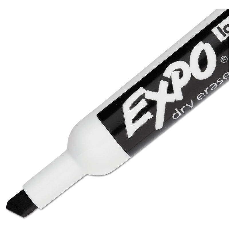EXPO Low-Odor Dry-Erase Marker Value Pack, Broad Chisel Tip, Black, 36/Box