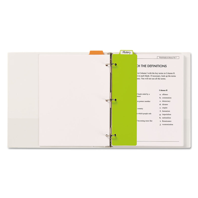 Avery Tabbed Snap-In Bookmark Plastic Dividers, 5-Tab, 11.5 x 3, Assorted, 1 Set