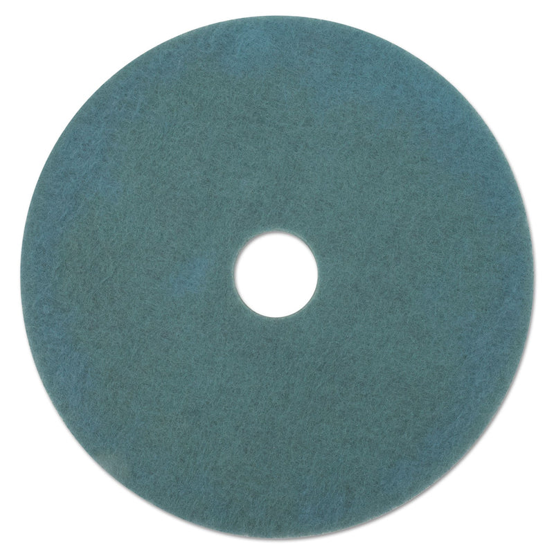 3M Ultra High-Speed Floor Burnishing Pads 3100, 27" Diameter, Aqua, 5/Carton