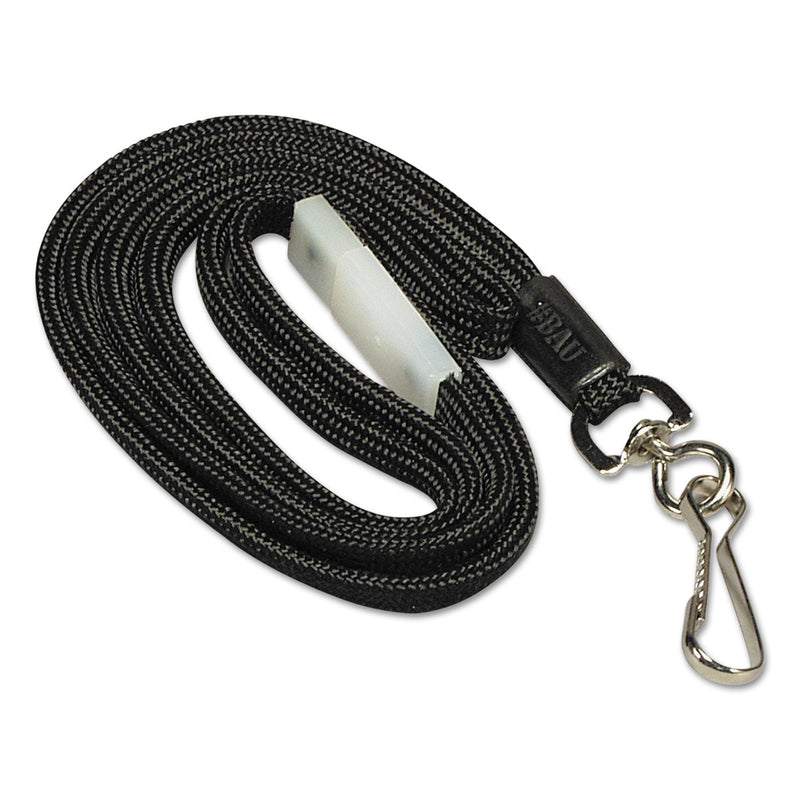 SICURIX Safety Breakaway Lanyard, Metal Hook Fastener, 36" Long, Black
