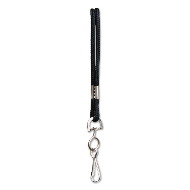 SICURIX Rope Lanyard, Metal Hook Fastener, 36" Long, Nylon, Black