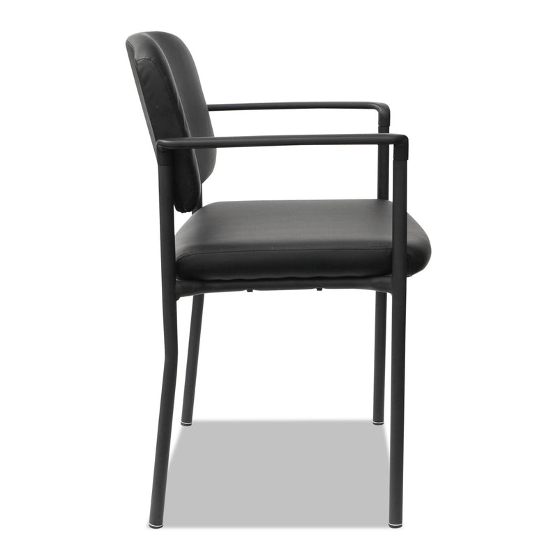 Alera Sorrento Series Ultra-Cushioned Stacking Guest Chair, Supports Up to 275 lb, Black, 2/Carton