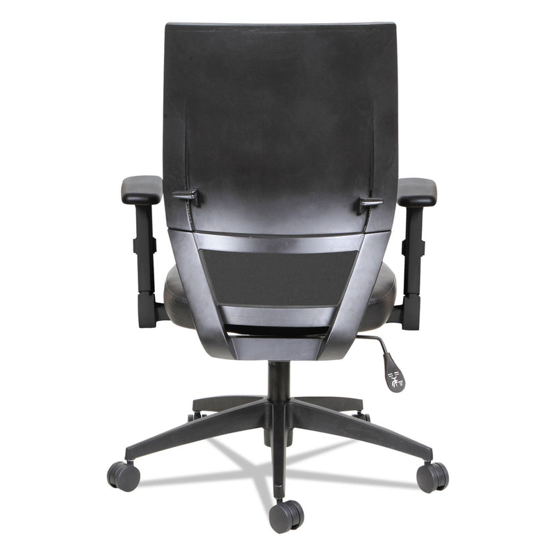Alera EB-T Series Synchro Mid-Back Flip-Arm Chair, Supports Up to 275 lb, 17.71" to 21.65" Seat Height, Black