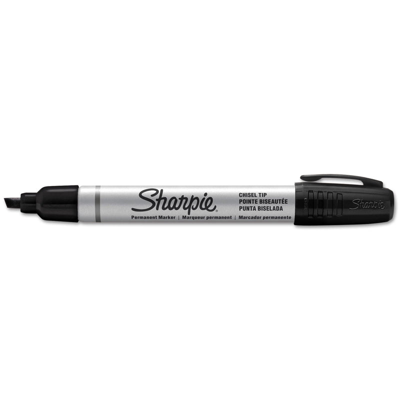 Sharpie Durable Metal Barrel Permanent Marker, Broad Chisel Tip, Black