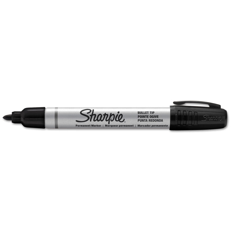 Sharpie Durable Metal Barrel Permanent Marker, Medium Bullet Tip, Black