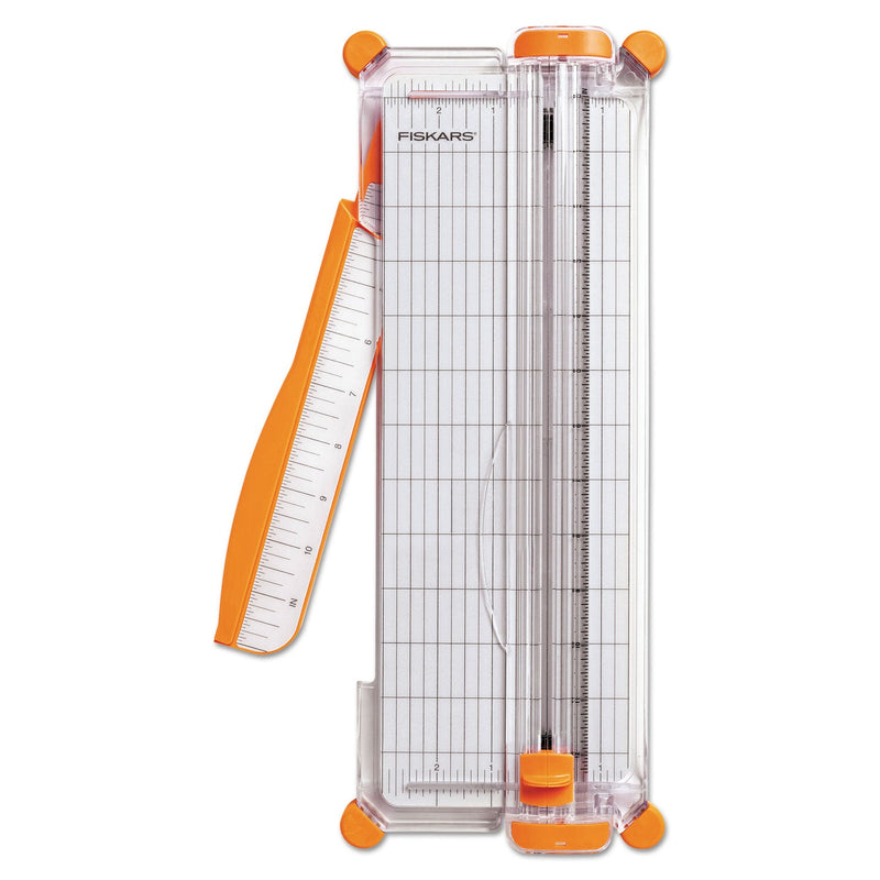 Fiskars Personal Paper Trimmer, 7 Sheets, 12" Cut Length, Plastic Base, 5.5 x 14