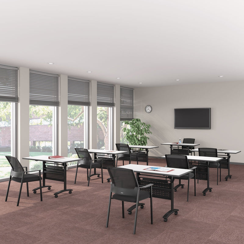 Alera Reversible Laminate Table Top, Rectangular, 47.63w x 23.63d, White/Gray