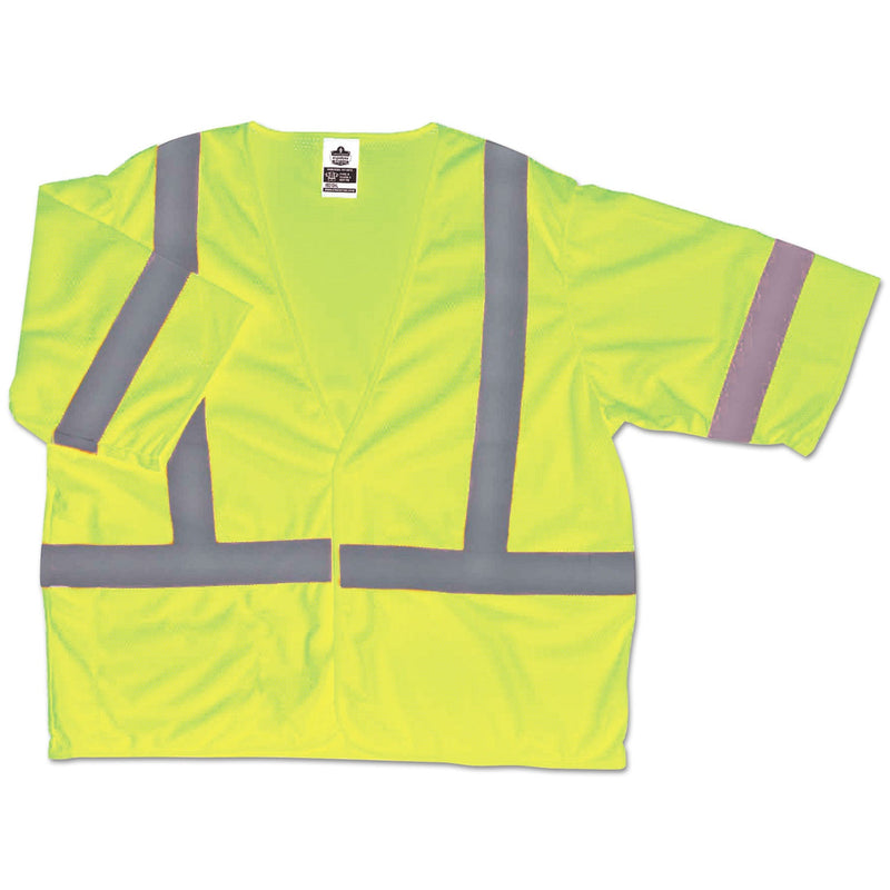 ergodyne GloWear 8310HL Type R Class 3 Economy Mesh Vest, 2X-Large to 3X-Large, Lime