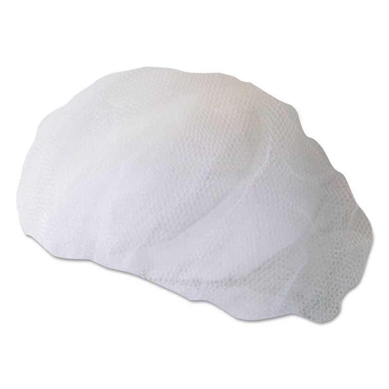 Boardwalk Disposable Hairnets, Nylon, Large, White, 100/Pack