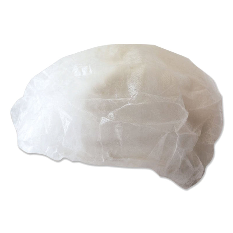 Boardwalk Disposable Bouffant Caps, 19", Medium, White, 100/Pack