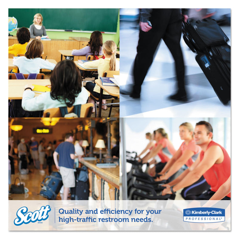 Scott Essential JRT Extra Long Bathroom Tissue, Septic Safe, 2-Ply, White, 3.55" x 2,000 ft, 6 Rolls/Carton