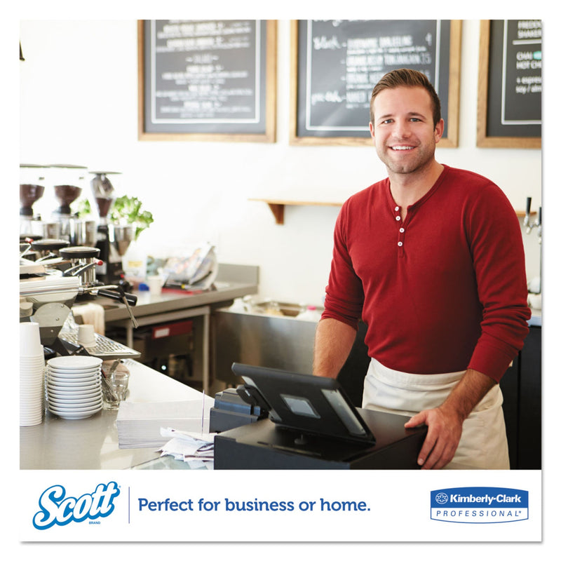 Scott 1/8-Fold Dinner Napkins, 2-Ply, 17 x 14 63/100, White, 300/Pack, 10 Packs/Carton