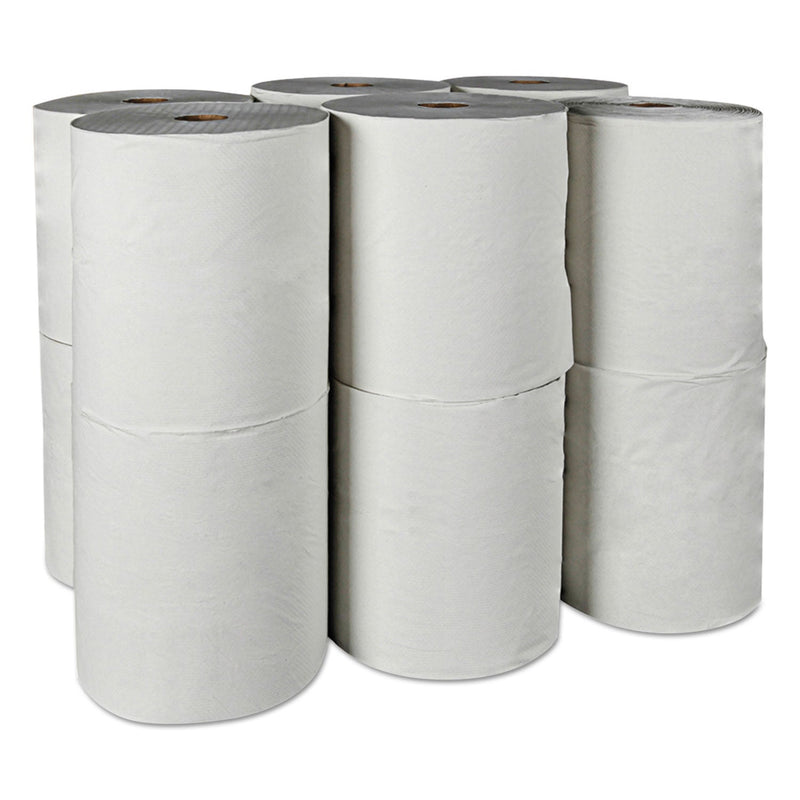 Scott Essential 100% Recycled Fiber Hard Roll Towel, 1.5" Core, 8" x 800 ft, White, 12/Carton