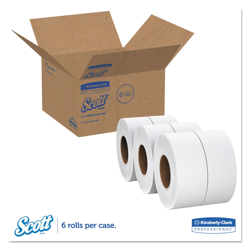 Scott Essential JRT Extra Long Bathroom Tissue, Septic Safe, 2-Ply, White, 3.55" x 2,000 ft, 6 Rolls/Carton