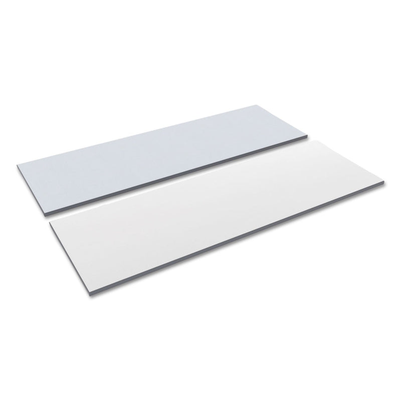 Alera Reversible Laminate Table Top, Rectangular, 71.5w x 23.63d, White/Gray