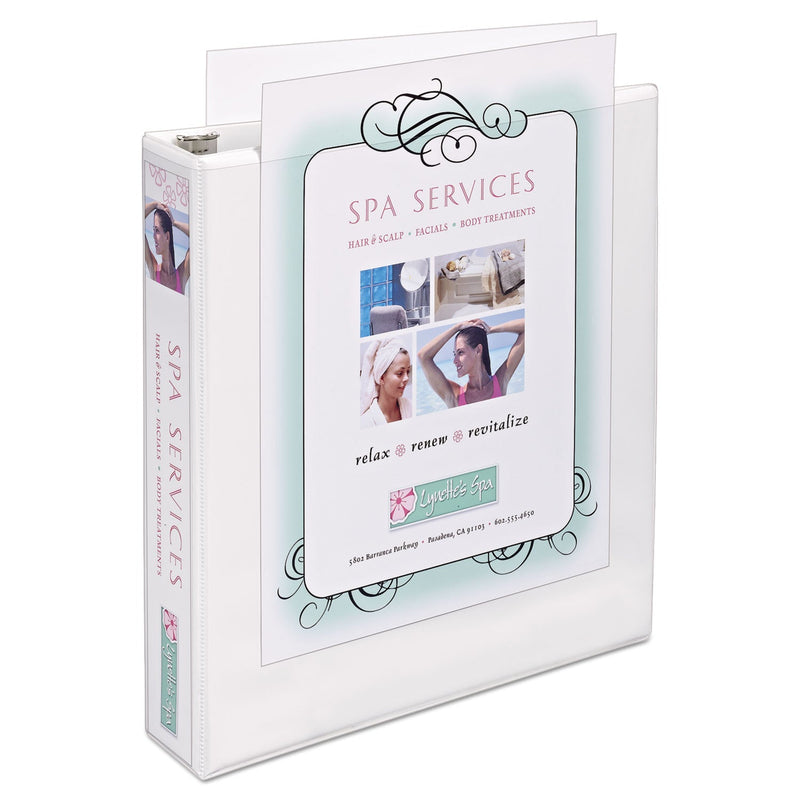 Avery Heavy-Duty Non Stick View Binder with DuraHinge and Slant Rings, 3 Rings, 1.5" Capacity, 11 x 8.5, White, (5404)