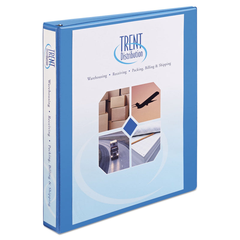 Avery Heavy-Duty Non Stick View Binder with DuraHinge and Slant Rings, 3 Rings, 1" Capacity, 11 x 8.5, Light Blue, (5301)