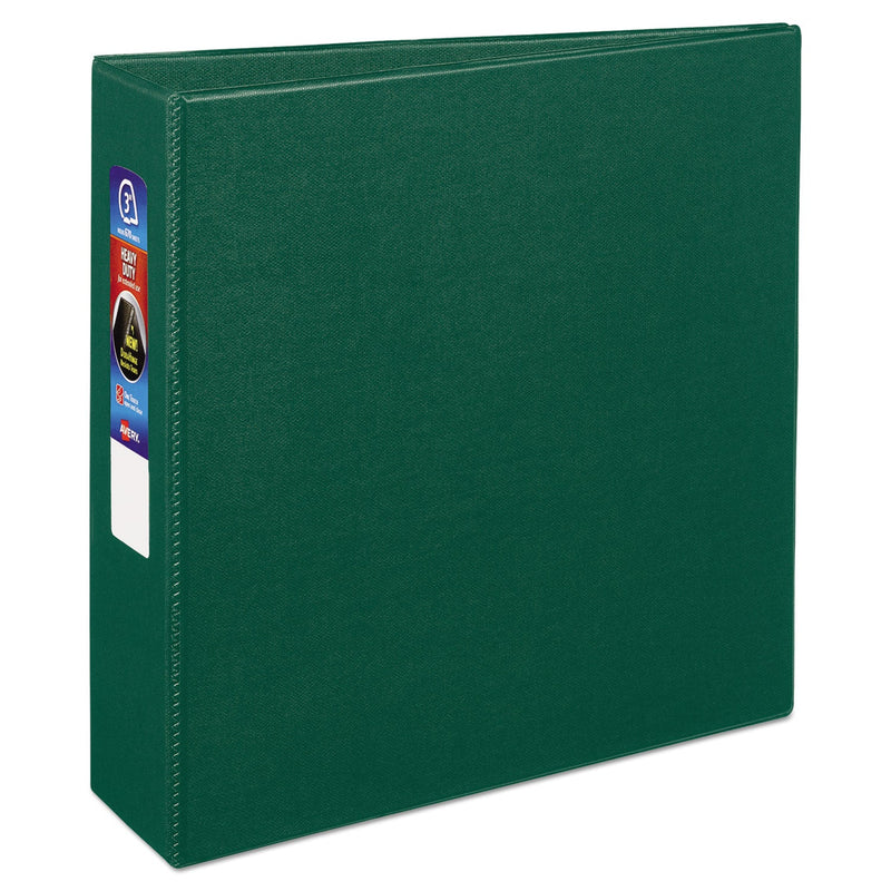 Avery Heavy-Duty Non-View Binder with DuraHinge and Locking One Touch EZD Rings, 3 Rings, 3" Capacity, 11 x 8.5, Green