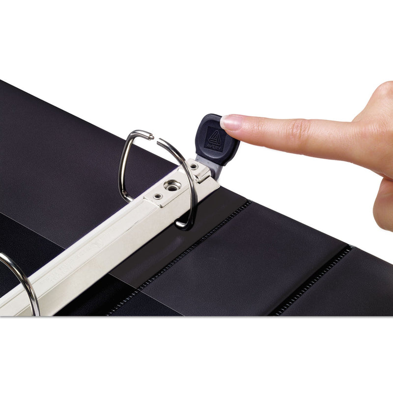 Avery Heavy-Duty Non-View Binder with DuraHinge and One Touch EZD Rings, 3 Rings, 1.5" Capacity, 11 x 8.5, Black