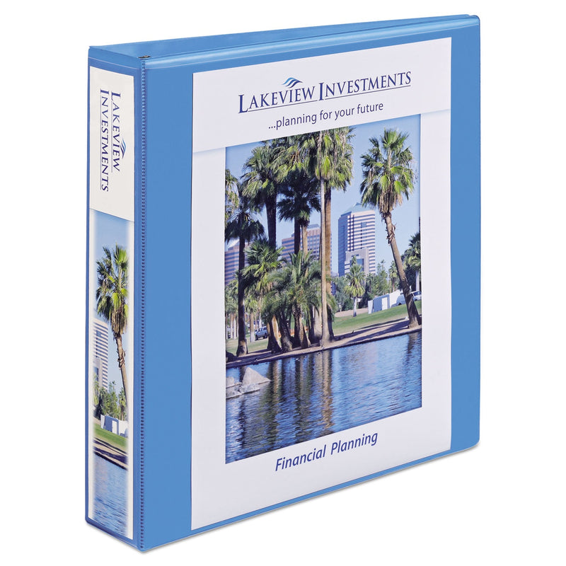 Avery Heavy-Duty Non Stick View Binder with DuraHinge and Slant Rings, 3 Rings, 1.5" Capacity, 11 x 8.5, Light Blue, (5401)