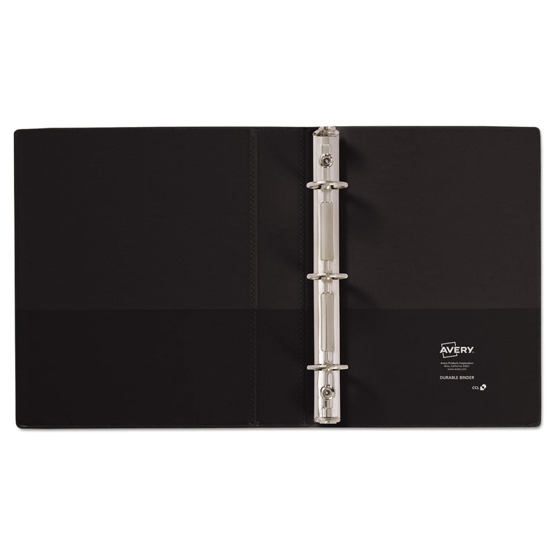 Avery Mini Size Durable View Binder with Round Rings, 3 Rings, 1" Capacity, 8.5 x 5.5, Black