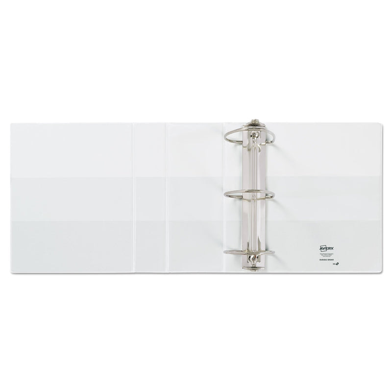 Avery Durable View Binder with DuraHinge and EZD Rings, 3 Rings, 5" Capacity, 11 x 8.5, White, (9901)