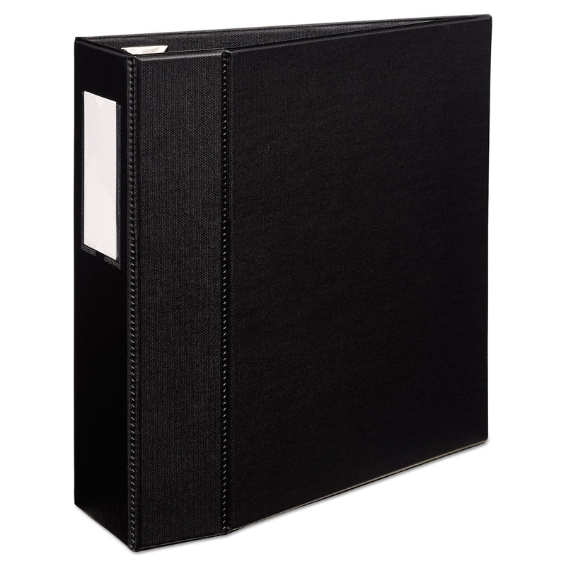 Avery Heavy-Duty Non-View Binder with DuraHinge, Three Locking One Touch EZD Rings and Spine Label, 4" Capacity, 11 x 8.5, Black