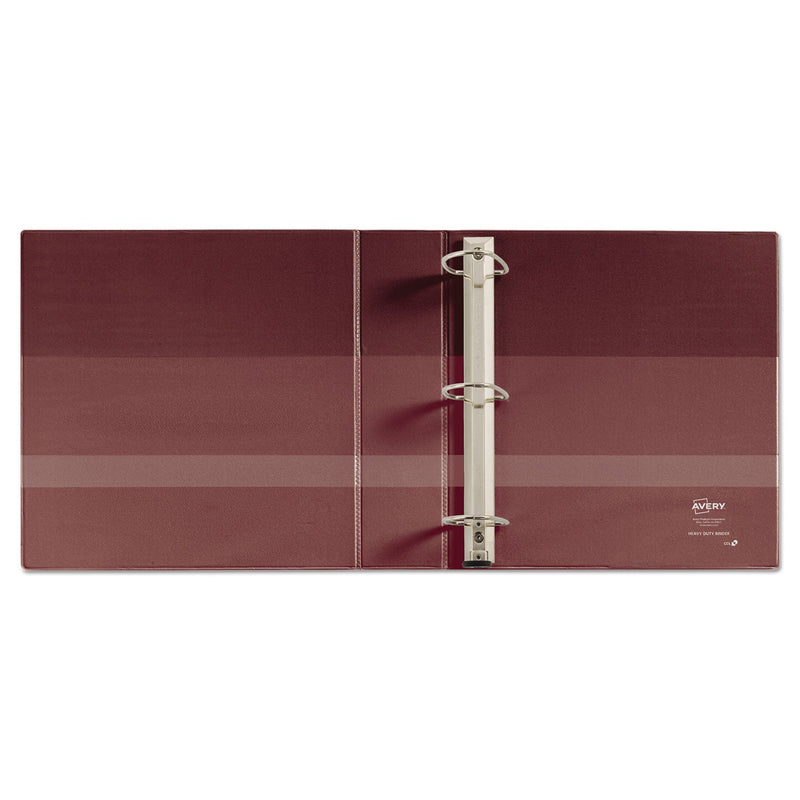 Avery Heavy-Duty Non-View Binder with DuraHinge and Locking One Touch EZD Rings, 3 Rings, 4" Capacity, 11 x 8.5, Maroon