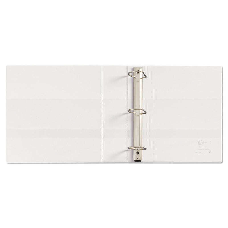 Avery Heavy-Duty Non Stick View Binder with DuraHinge and Slant Rings, 3 Rings, 2" Capacity, 11 x 8.5, White, (5504)