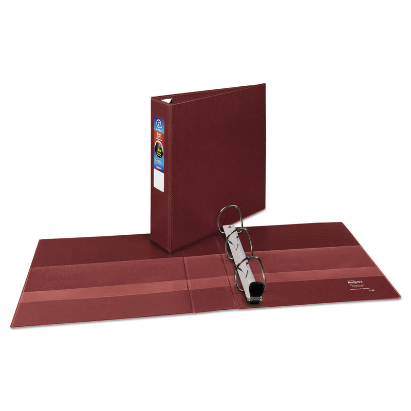 Avery Heavy-Duty Non-View Binder with DuraHinge and One Touch EZD Rings, 3 Rings, 2" Capacity, 11 x 8.5, Maroon