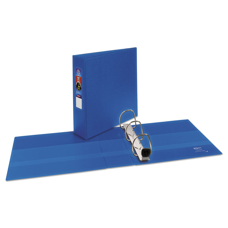 Avery Heavy-Duty Non-View Binder with DuraHinge and Locking One Touch EZD Rings, 3 Rings, 3" Capacity, 11 x 8.5, Blue