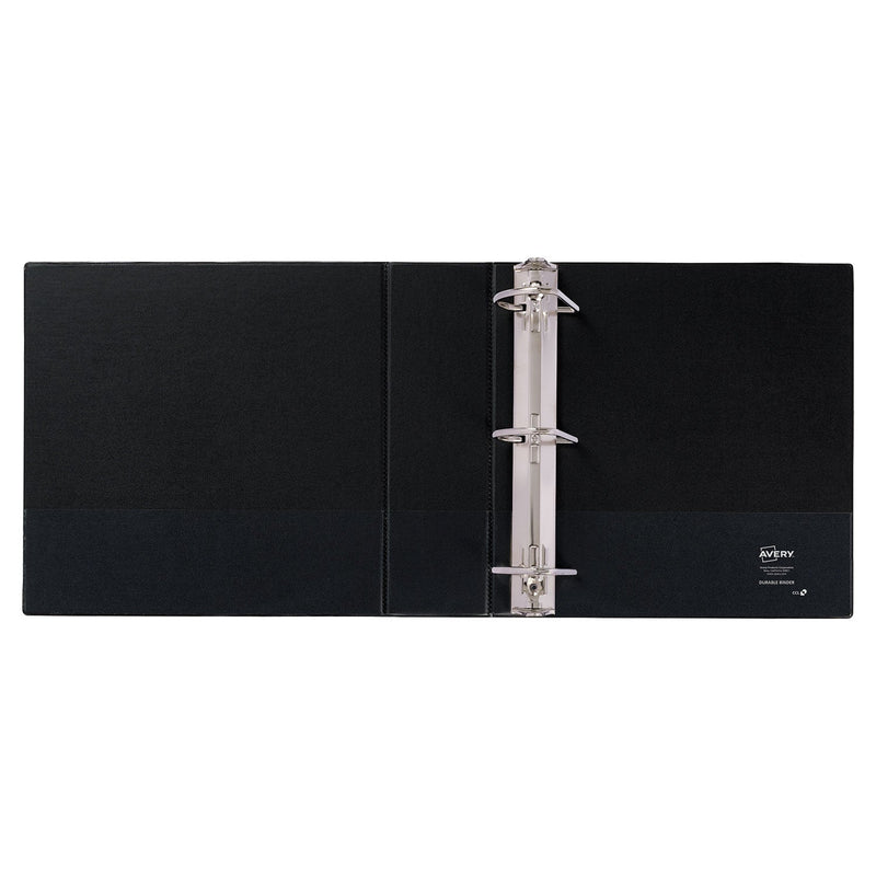 Avery Durable Non-View Binder with DuraHinge and Slant Rings, 3 Rings, 3" Capacity, 11 x 8.5, Black