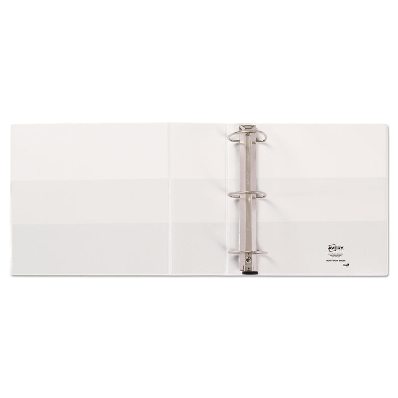 Avery Heavy-Duty View Binder with DuraHinge and Locking One Touch EZD Rings, 3 Rings, 4" Capacity, 11 x 8.5, White