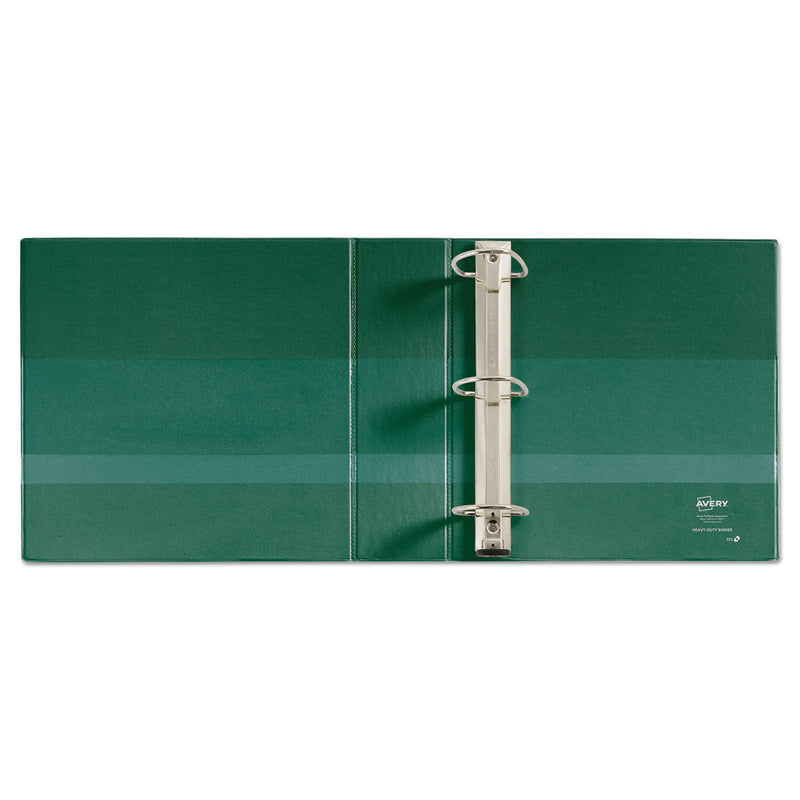 Avery Heavy-Duty Non-View Binder with DuraHinge and Locking One Touch EZD Rings, 3 Rings, 3" Capacity, 11 x 8.5, Green