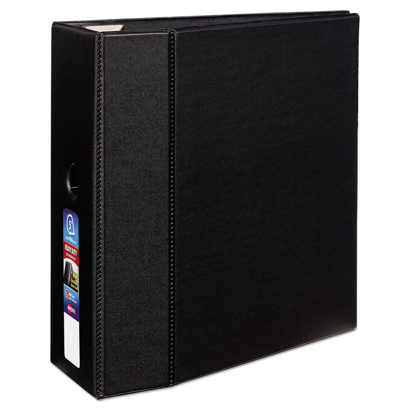 Avery Heavy-Duty Non-View Binder with DuraHinge, Locking One Touch EZD Rings and Thumb Notch, 3 Rings, 5" Capacity, 11 x 8.5, Black