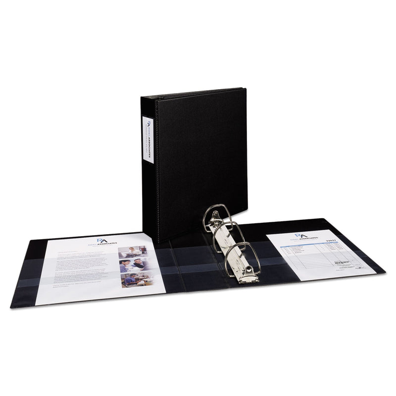 Avery Durable Non-View Binder with DuraHinge and EZD Rings, 3 Rings, 2" Capacity, 11 x 8.5, Black, (8502)