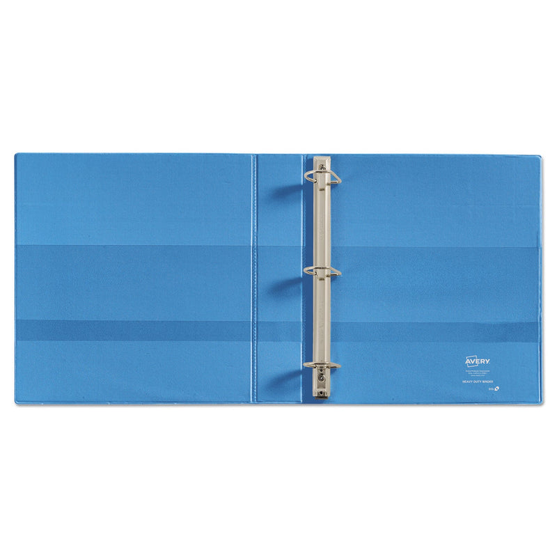 Avery Heavy-Duty Non Stick View Binder with DuraHinge and Slant Rings, 3 Rings, 1.5" Capacity, 11 x 8.5, Light Blue, (5401)