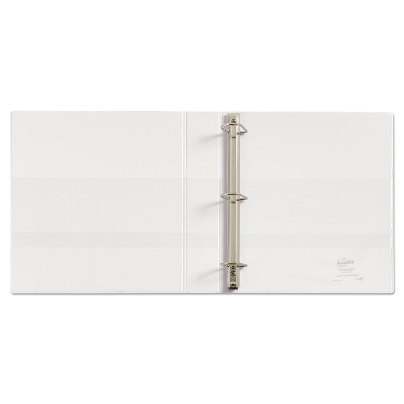 Avery Heavy-Duty Non Stick View Binder with DuraHinge and Slant Rings, 3 Rings, 1.5" Capacity, 11 x 8.5, White, (5404)
