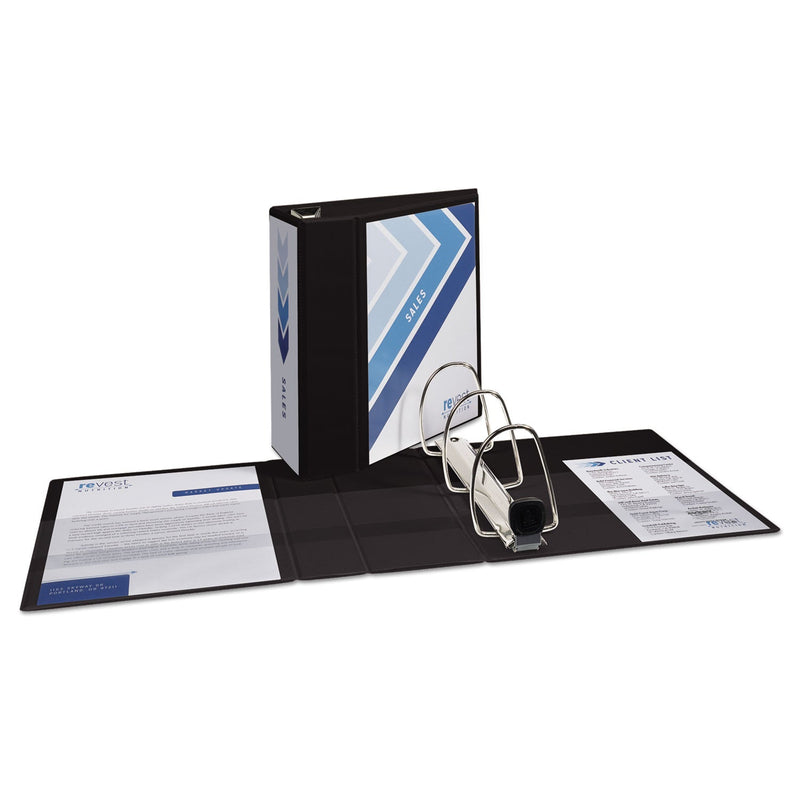 Avery Heavy-Duty View Binder with DuraHinge and Locking One Touch EZD Rings, 3 Rings, 5" Capacity, 11 x 8.5, Black