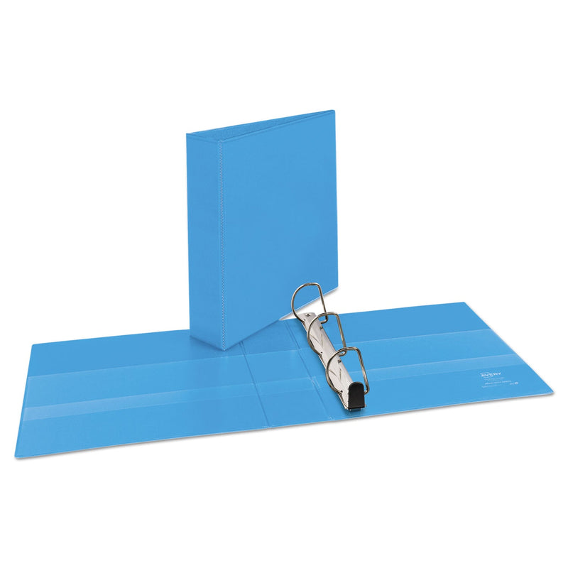 Avery Heavy-Duty Non Stick View Binder with DuraHinge and Slant Rings, 3 Rings, 2" Capacity, 11 x 8.5, Light Blue, (5501)