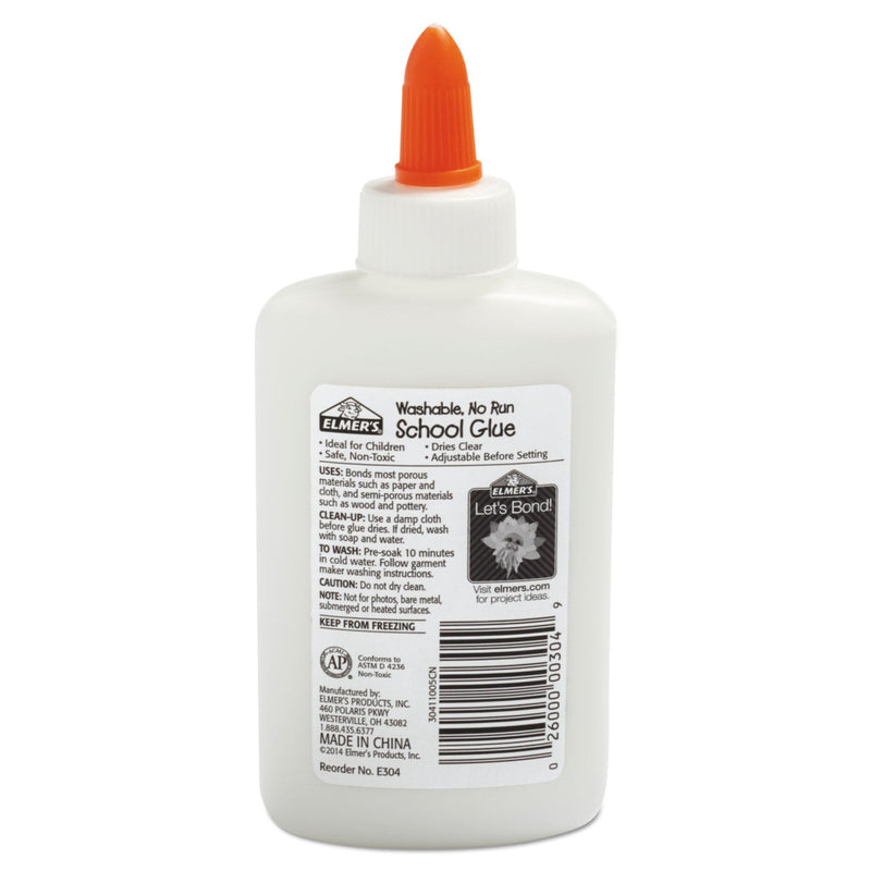 Elmer's Washable School Glue, 4 oz, Dries Clear