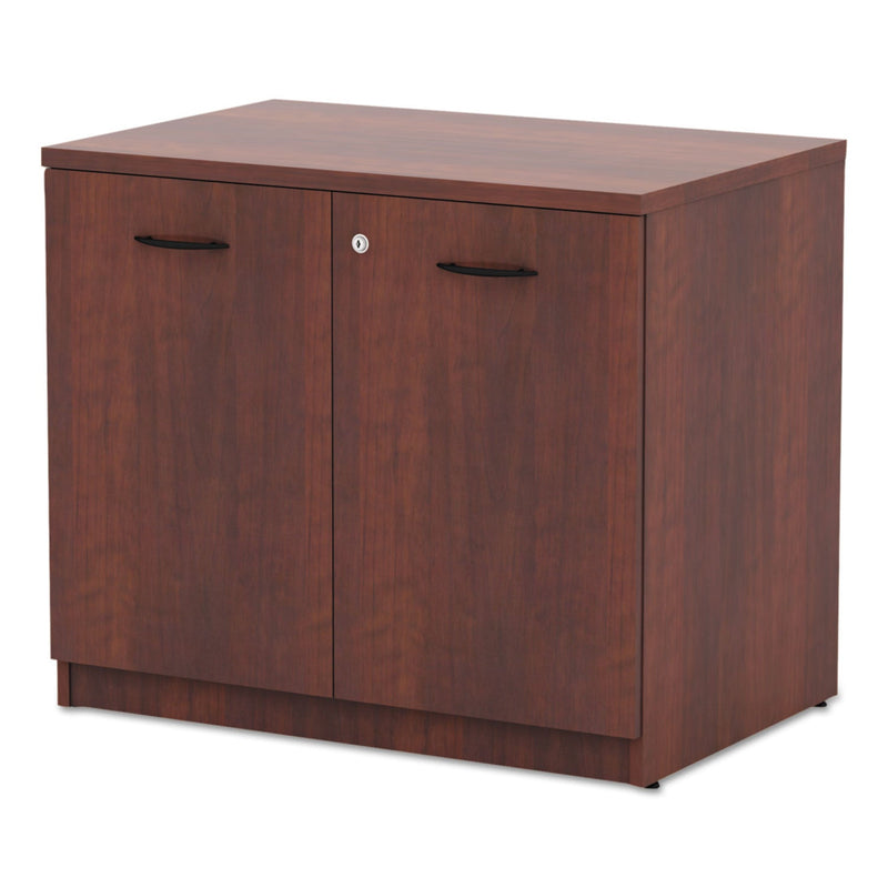Alera Valencia Series Storage Cabinet, 34 1/8w x 22 7/8d x 29 1/2h, Medium Cherry