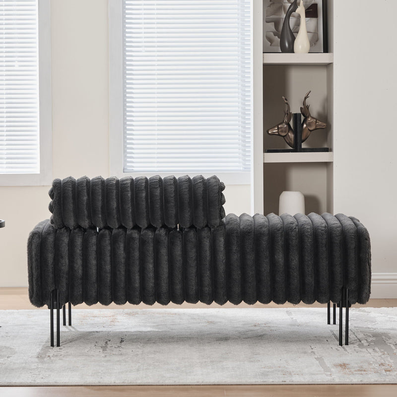 Mini Loveseat With Adjustable Backrest