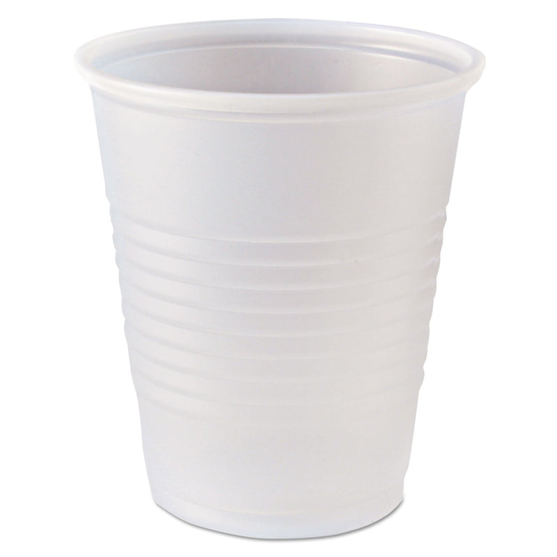 Fabri-Kal RK Ribbed Cold Drink Cups, 5 oz, Clear, 100/Bag, 25 Bags/Carton