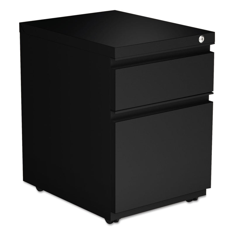 Alera File Pedestal with Full-Length Pull, Left or Right, 2-Drawers: Box/File, Legal/Letter, Black, 14.96" x 19.29" x 21.65"