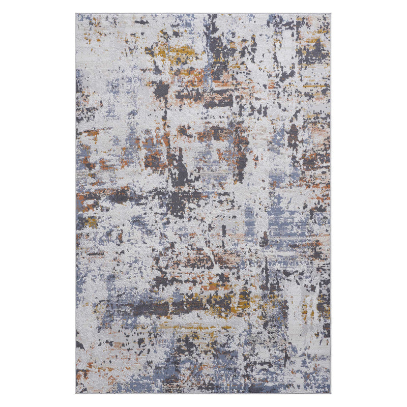 NAAR PAYAS Collection 8X10 Ivory / Blue / Abstract Area Rug