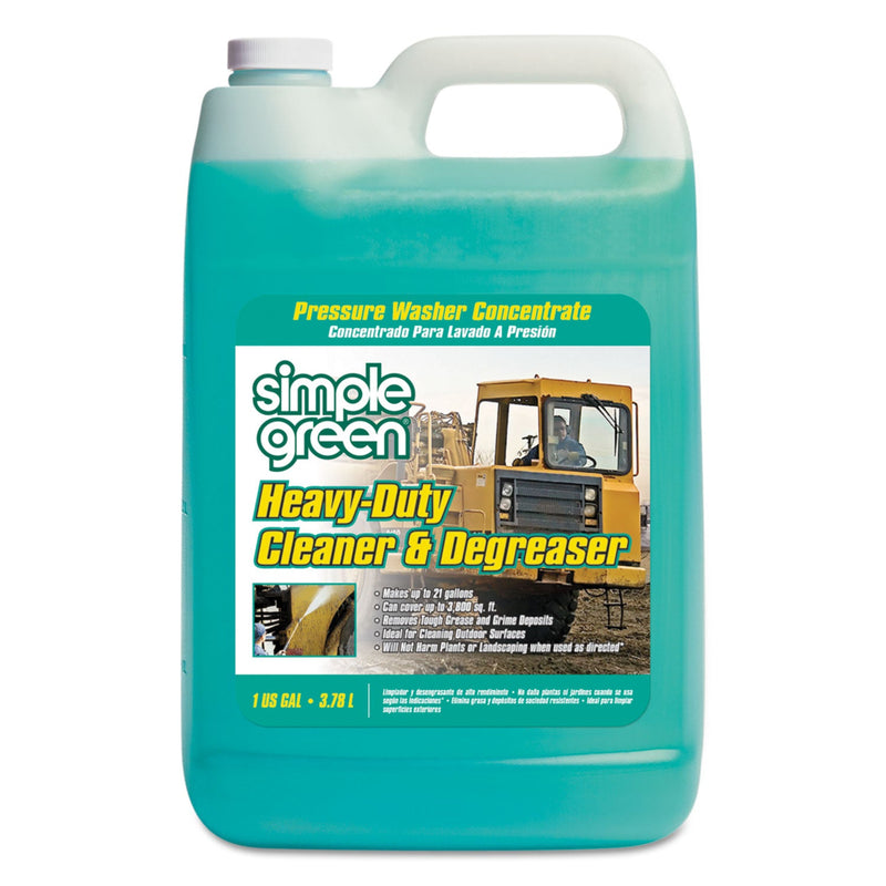 Simple Green Heavy-Duty Cleaner and Degreaser Pressure Washer Concentrate, 1 gal Bottle, 4/Carton