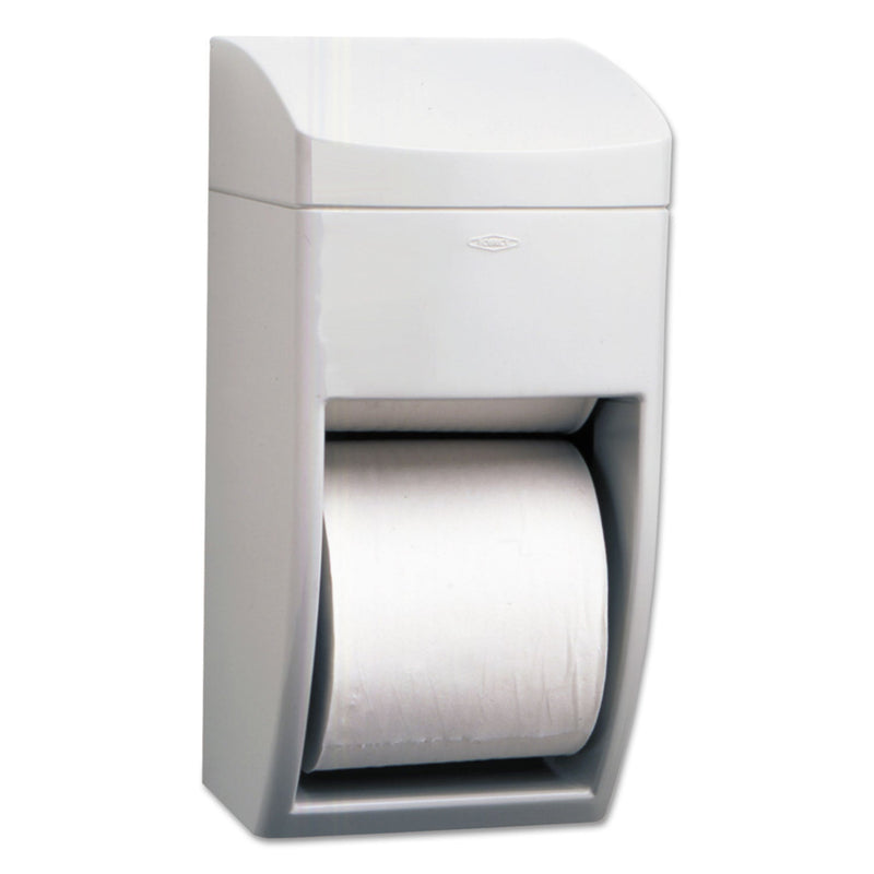 Bobrick Matrix Series Two-Roll Tissue Dispenser, 6.25 x 6.88 x 13.5, Gray