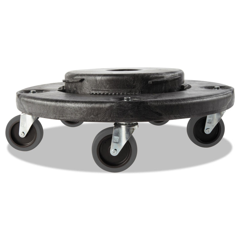 Rubbermaid Brute Quiet Dolly, 250 lb Capacity, 18.25" Diameter x 6.63"h, Black